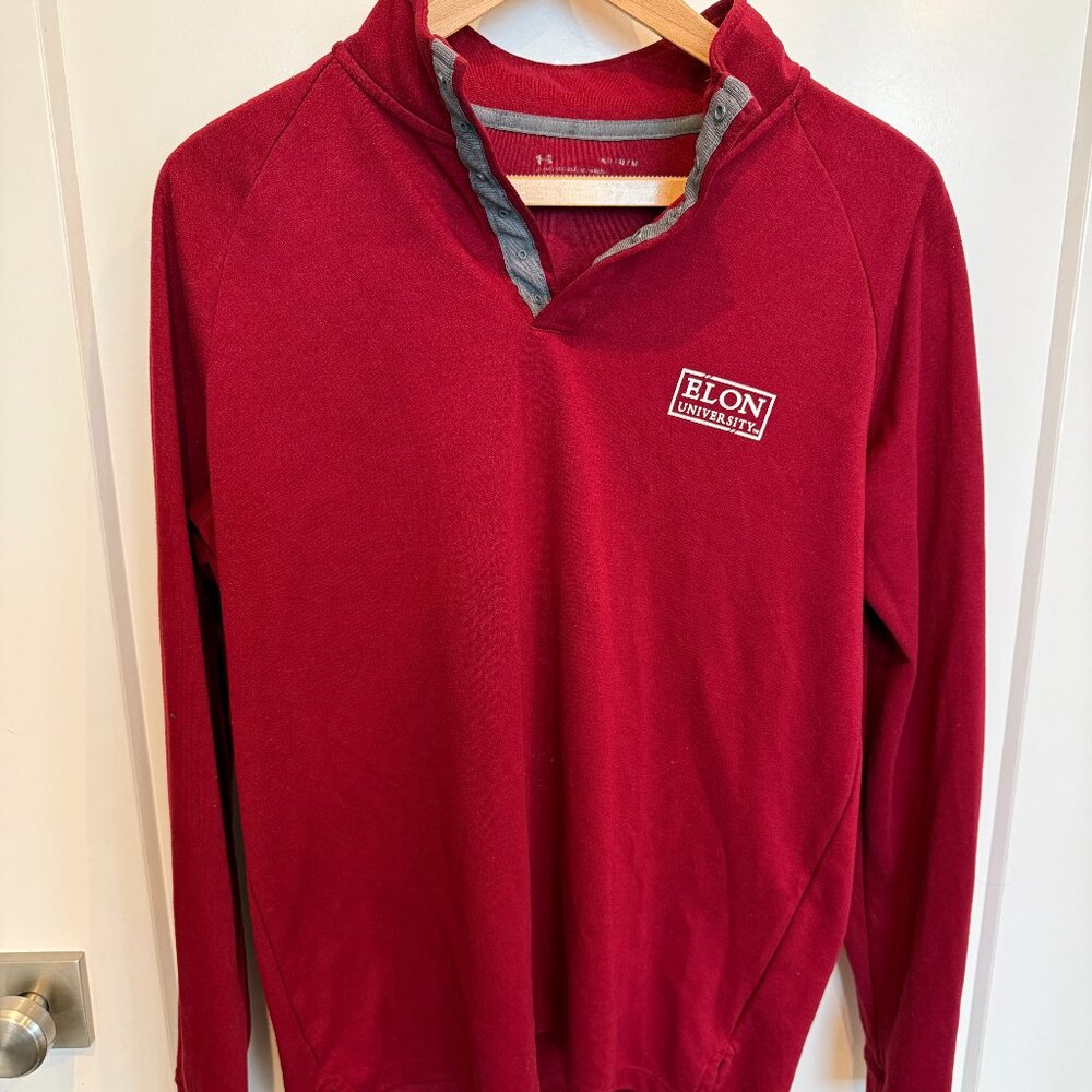 Under Armor Elon Men's Med Long Sleeve Burgundy Jersey